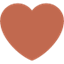 Émoji brown heart