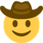 Émoji face with cowboy hat