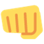 Émoji fisted hand sign