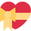 Émoji heart with ribbon