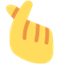 Émoji hand with index finger and thumb crossed