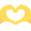 Émoji heart hands