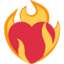 Émoji heart on fire