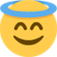 Émoji smiling face with halo