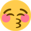 Émoji kissing face with closed eyes