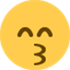 Émoji kissing face with smiling eyes