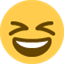 Émoji smiling face with open mouth and tightly-closed eyes