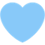 Émoji light blue heart