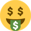 Émoji money-mouth face