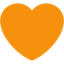 Émoji orange heart