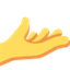 Émoji palm up hand