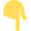 Émoji white down pointing backhand index