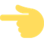 Émoji white left pointing backhand index