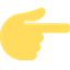 Émoji white right pointing backhand index