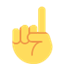 Émoji white up pointing index