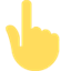 Émoji white up pointing backhand index