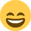 Émoji smiling face with open mouth and smiling eyes