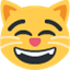 Émoji grinning cat face with smiling eyes