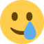 Émoji smiling face with tear