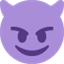 Émoji smiling face with horns