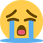 Émoji loudly crying face