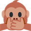 Émoji speak-no-evil monkey