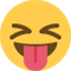 Émoji face with stuck-out tongue and tightly-closed eyes