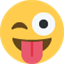 Émoji face with stuck-out tongue and winking eye