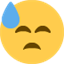 Émoji face with cold sweat