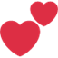 Émoji two hearts
