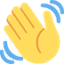 Émoji waving hand sign