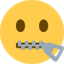 Émoji zipper-mouth face